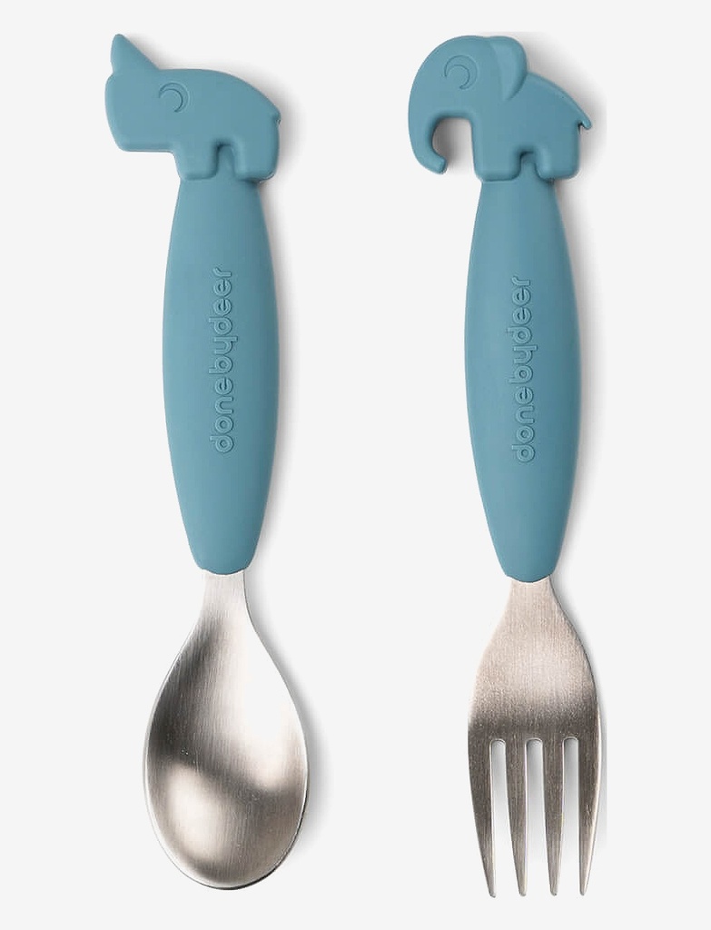 Easy-grip cuchara y tenedor Done By Deer