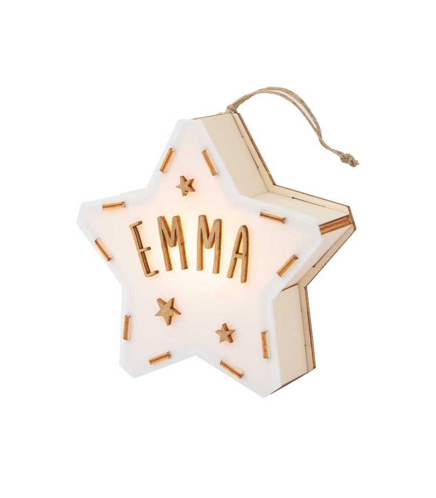 Mini estrella luminosa personalizable