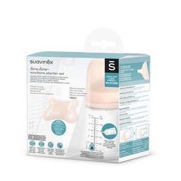 [307775] Set de inicio recién nacido ZeroZero con chupete y biberón 180ml de flujo adaptable Suavinex