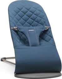 [006115] Hamaca Bliss 3D Jersey BabyBjörn (copia) (Gris Oscuro/Acolchado Azul Medianoche)