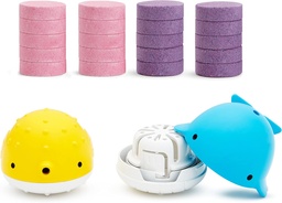 [9019301] Color Buddies – Set juguetes dispensadores de baño + 20 pastillas hidratantes con karité y vitamina E -Munchkin