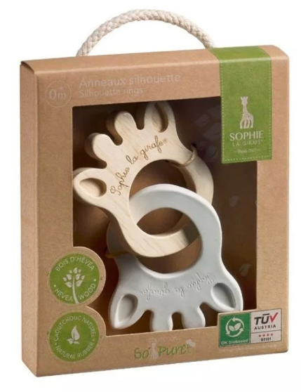 Silueta Anillo Caucho&Madera Sophie la girafe