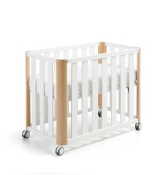 [VMIDOCBLNA] Minicuna 90X50 Doco Sleeping (Estructura con colchón incluido) (blanco/natural)
