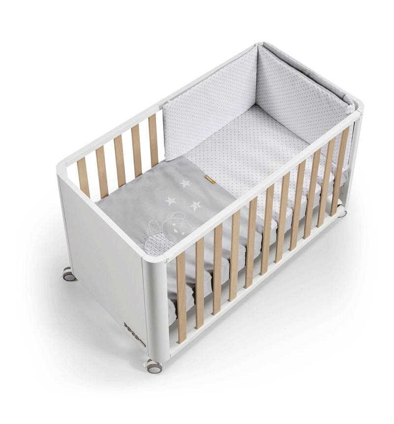 Cuna 120x60 DOCO Sleeping STYLE con colchón, colcha y protector