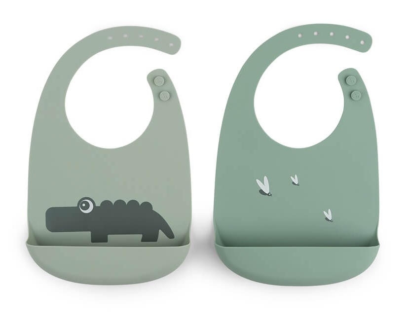 Pack 2 baberos silicona con bolsillo Done By Deer