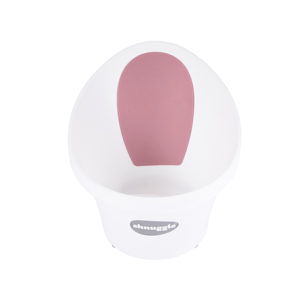 Shnuggle Bañera Blanca respaldo Rosa Francés Estrella