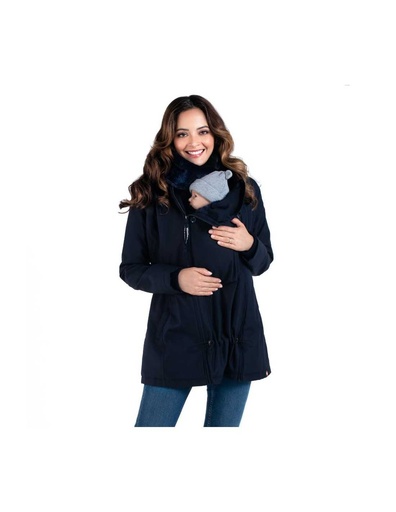 Abrigo de porteo y premamá Wallaby Azul marino