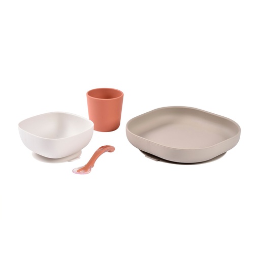 Béaba set vajilla silicona 4 piezas