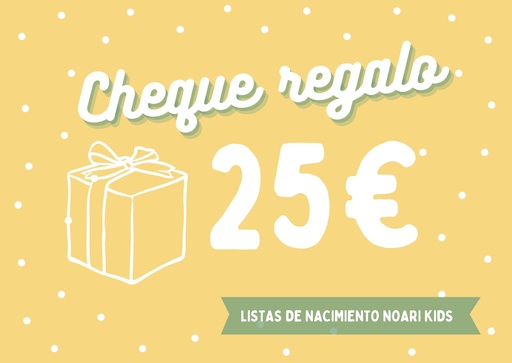 [cheque 25] Cheque regalo 25€