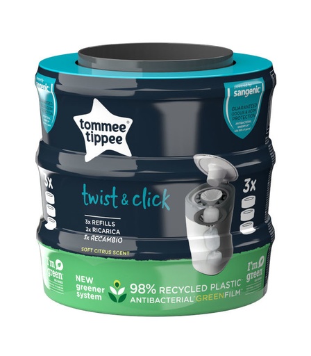 [85100702] Sangenic Twist & Click recambio x3