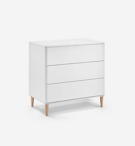 [CTESBL] Cómoda 3 cajones TESORI blanca Cotinfant