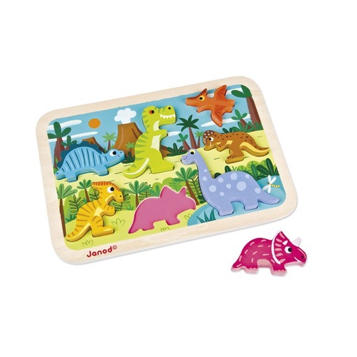 [J07054] Chunky puzzle dinosaurios Janod