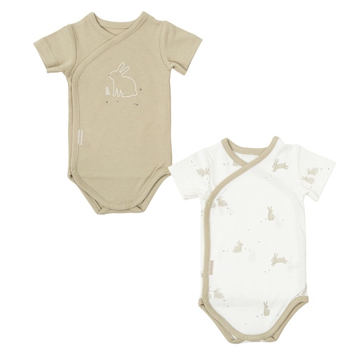 [2body-corta] Pack 2 body bebé manga corta (0/1m) Bimbidreams