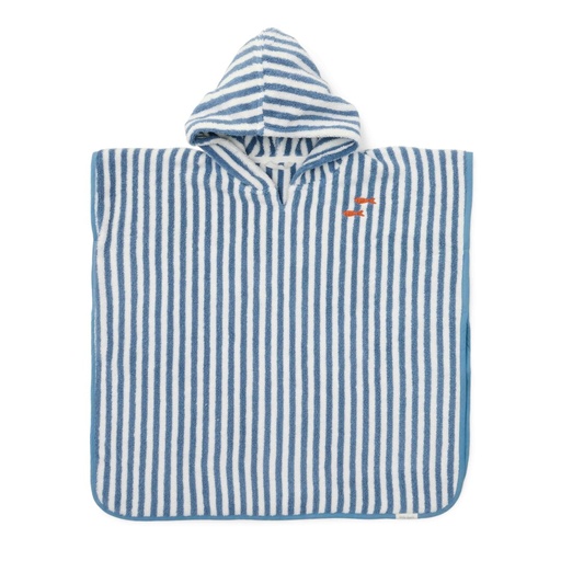 [LDCL25039101] Poncho de playa Ocean Sea Life Azul Little Dutch
